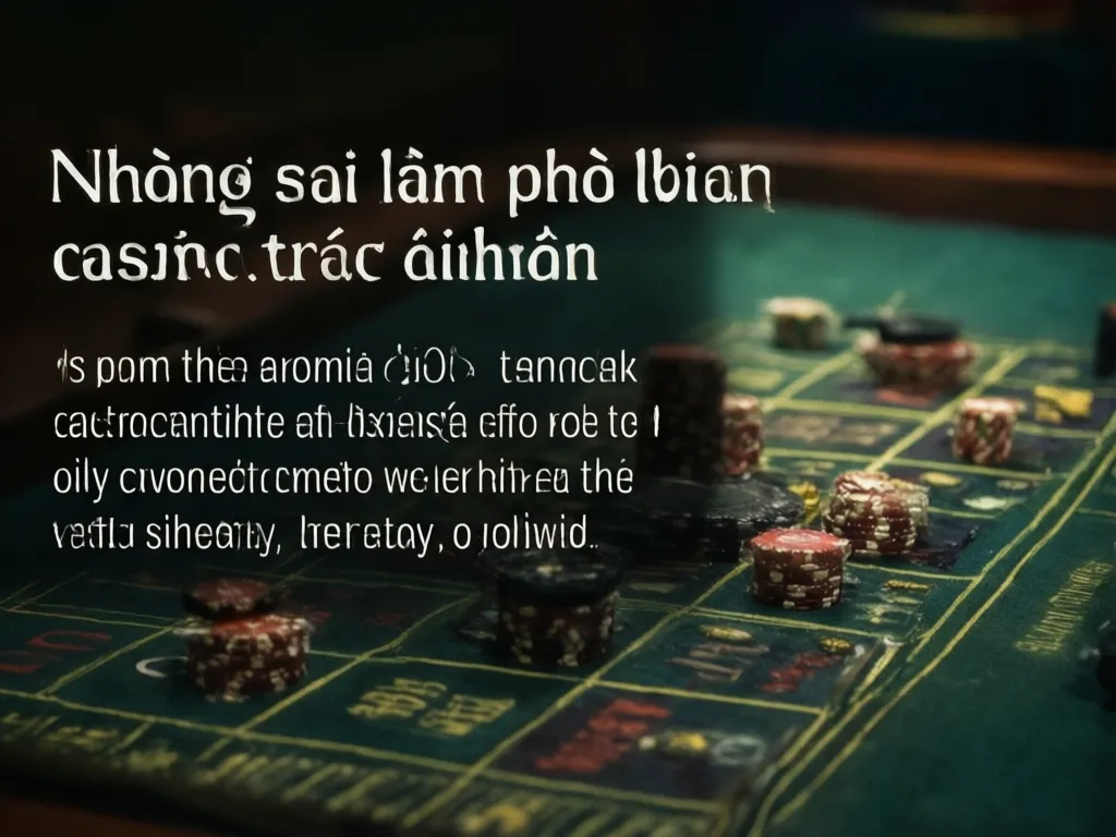 Sai lầm khi chơi casino